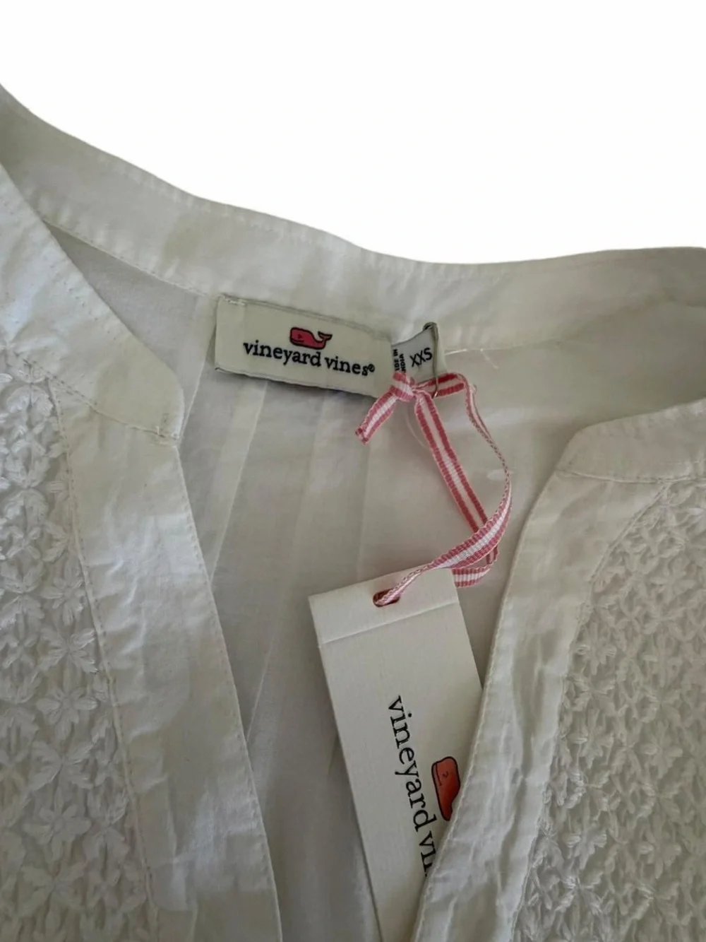 Vineyard Vines White Embroidered Tunic Dress XXS NWT Coco Reef Emb Beach Dress